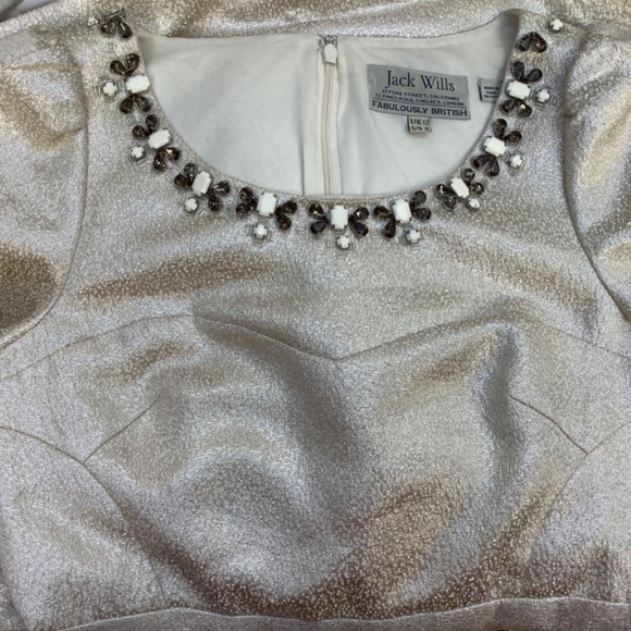 Cute and Pretty Cream Coloured Jack Wills Embellished Dress: Size UK-12 US - 8 - Picture 16 of 16